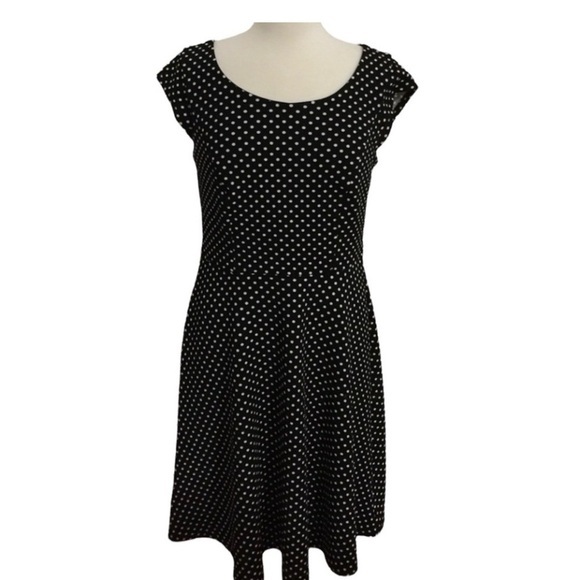 Donna Ricco Dresses & Skirts - Polka Dot Sleeveless Midi Spring Wedding Guest Dress  Black & White Size 10